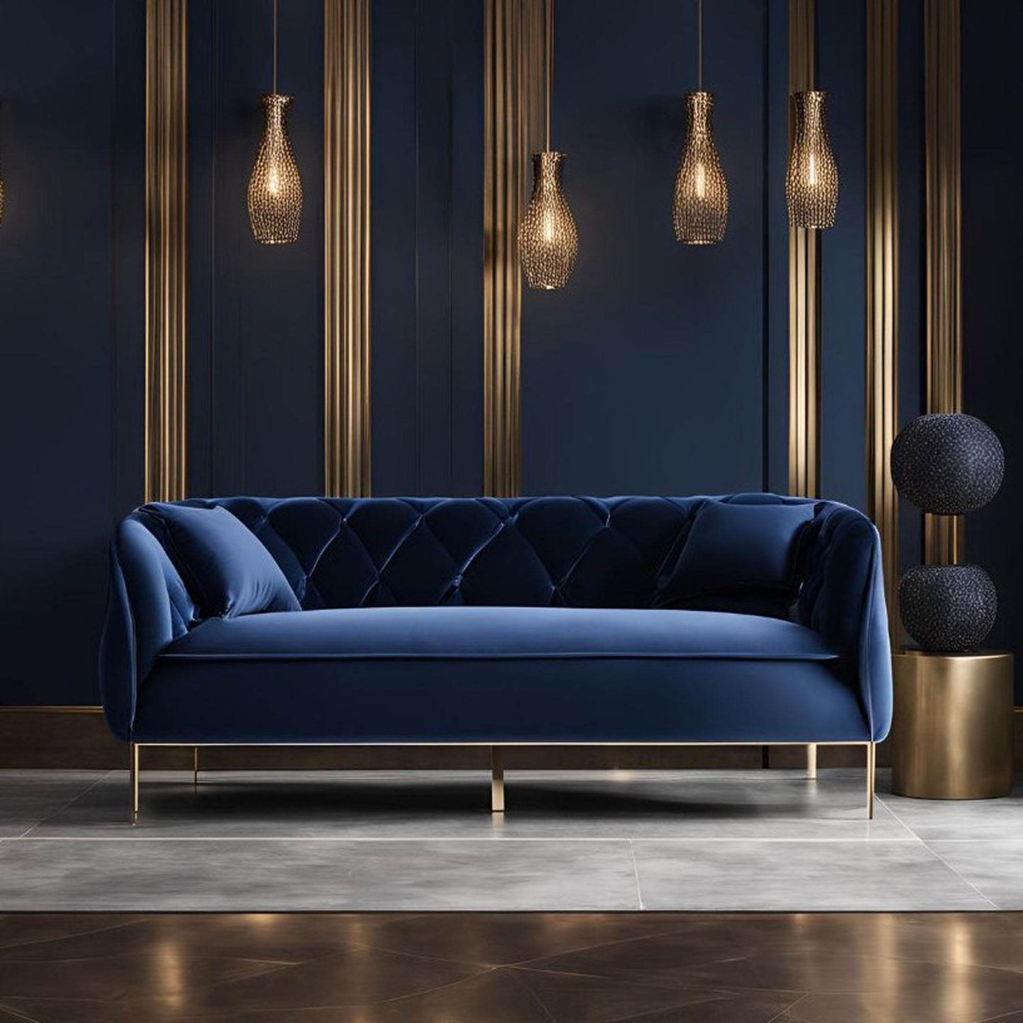Plutus Sapphire Serenity Velvet Luxury Throw Pillow - Plutus Brands