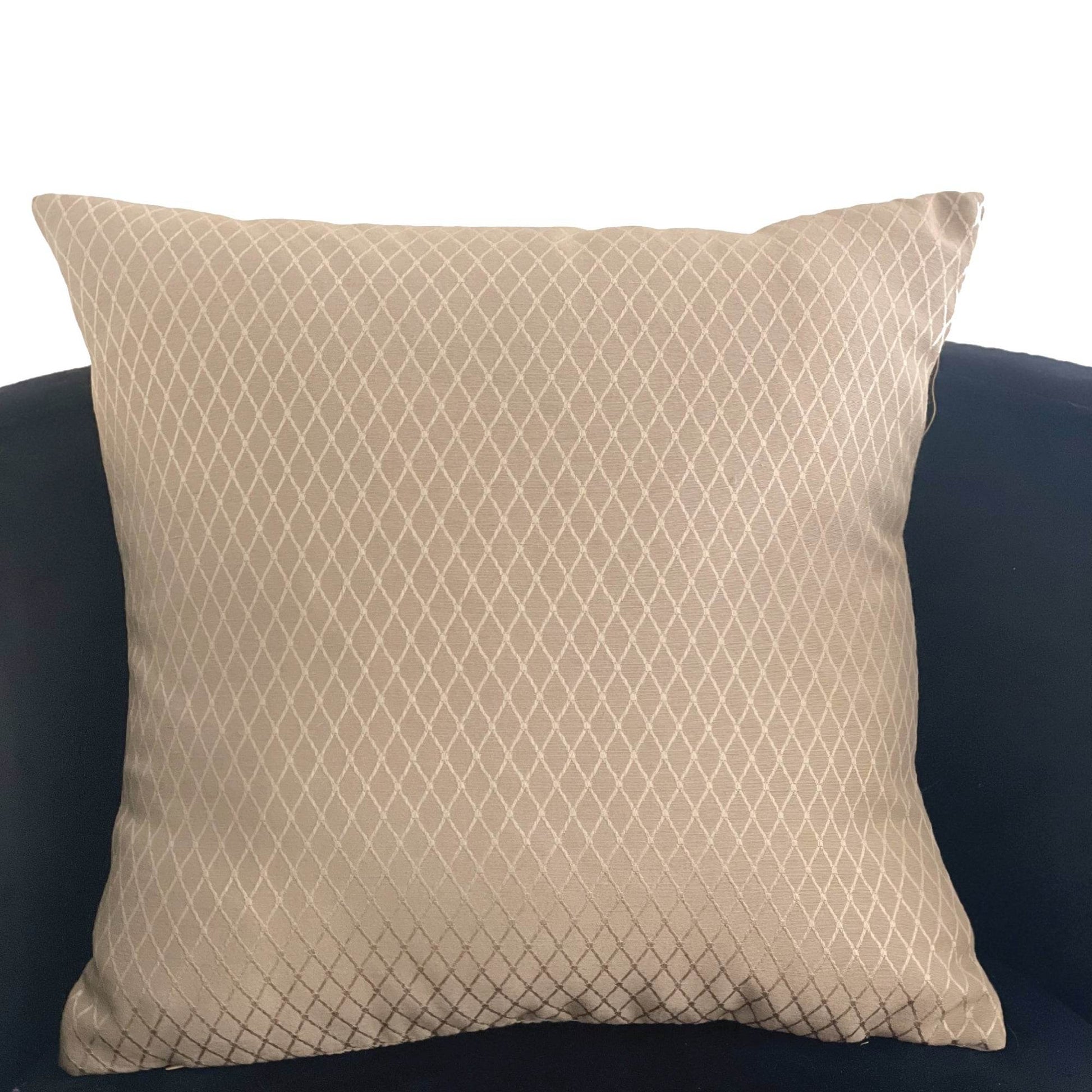 Diamond Cascade Brown Geometric Luxury Outdoor/Indoor Throw Pillow - Plutus Brands