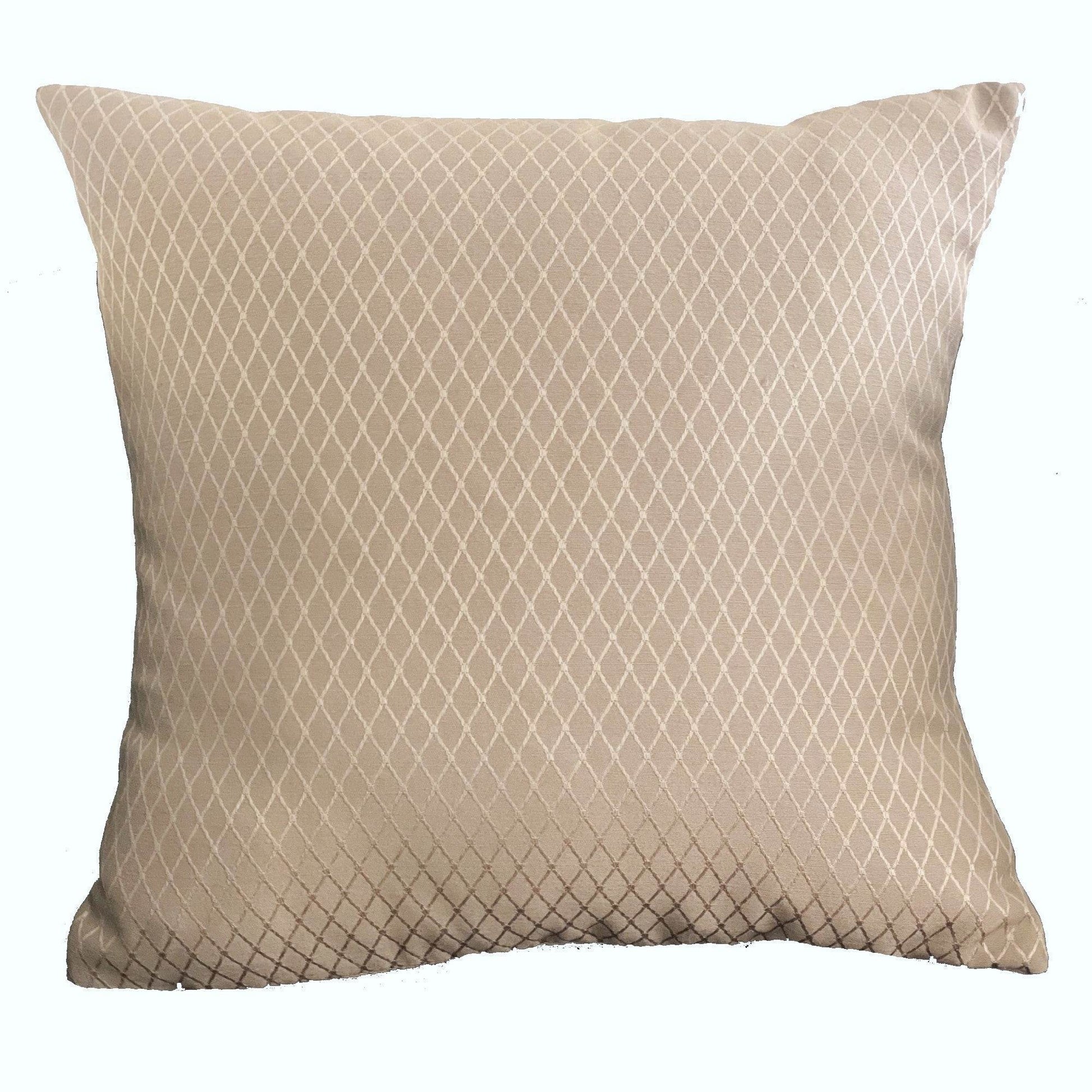 Diamond Cascade Brown Geometric Luxury Outdoor/Indoor Throw Pillow - Plutus Brands