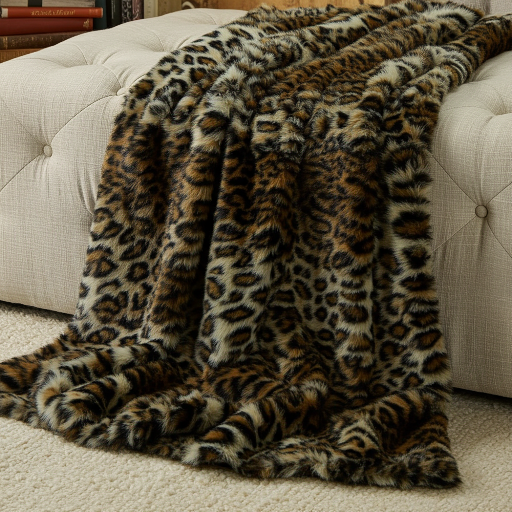 Wild Leo Faux Fur Luxury Throw
