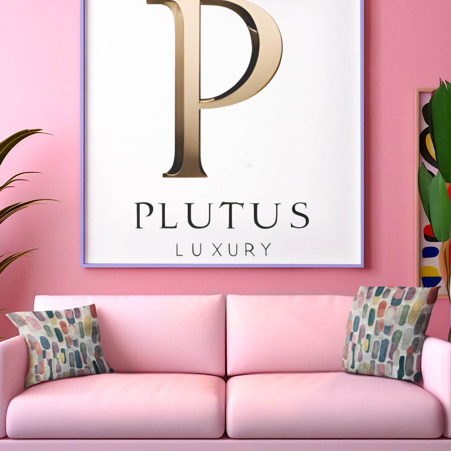 Plutus Gilded Petal Geometric Multicolor Velvet Luxury Throw Pillow - Plutus Brands