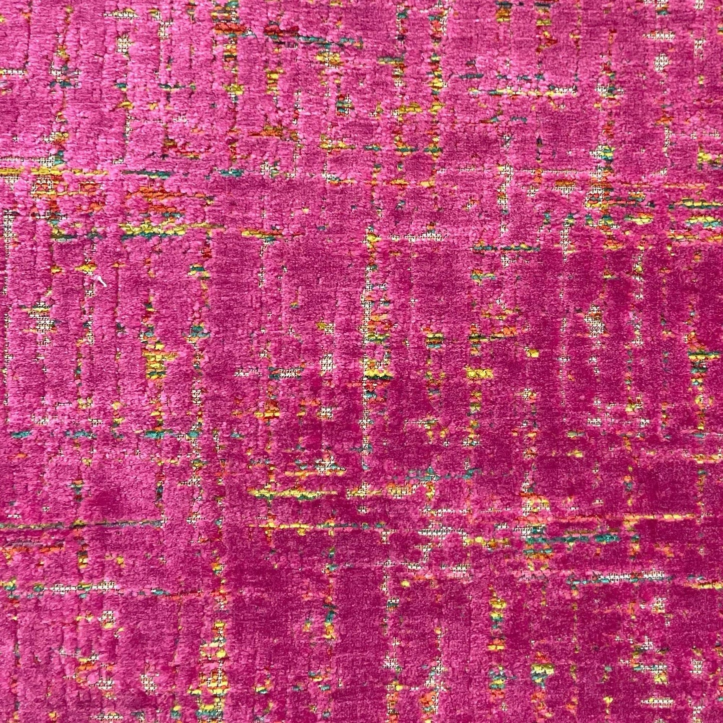 Plutus Luxe Aurora Textured Fuchsia Gold Velvet Luxury Throw Pillow - Plutus Brands