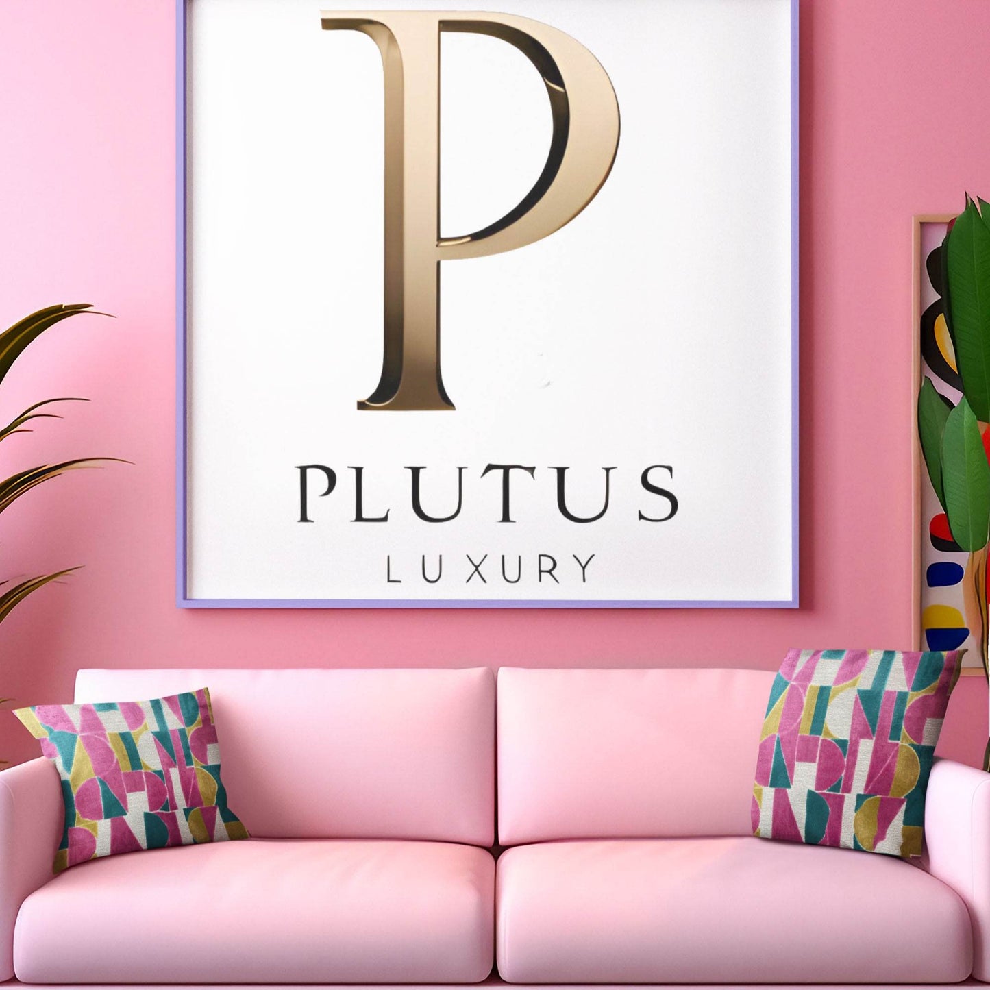 Plutus Kaleidoscope Dreams Abstract Multicolor Velvet Luxury Throw Pillow - Plutus Brands