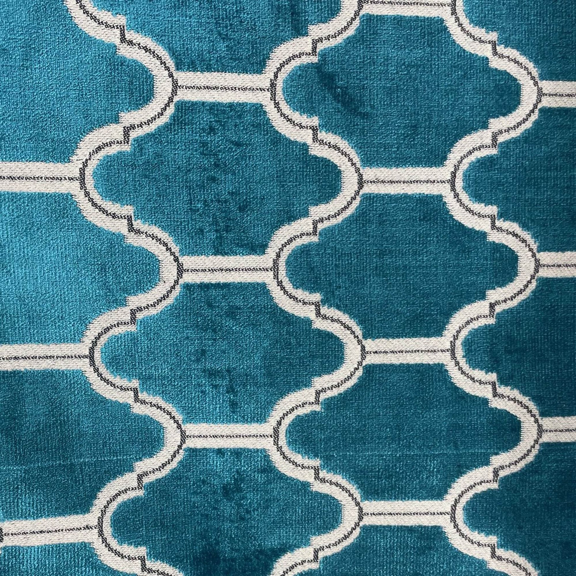 Plutus Teal Royal Arches Geometric Luxury Throw Pillow - Plutus Brands
