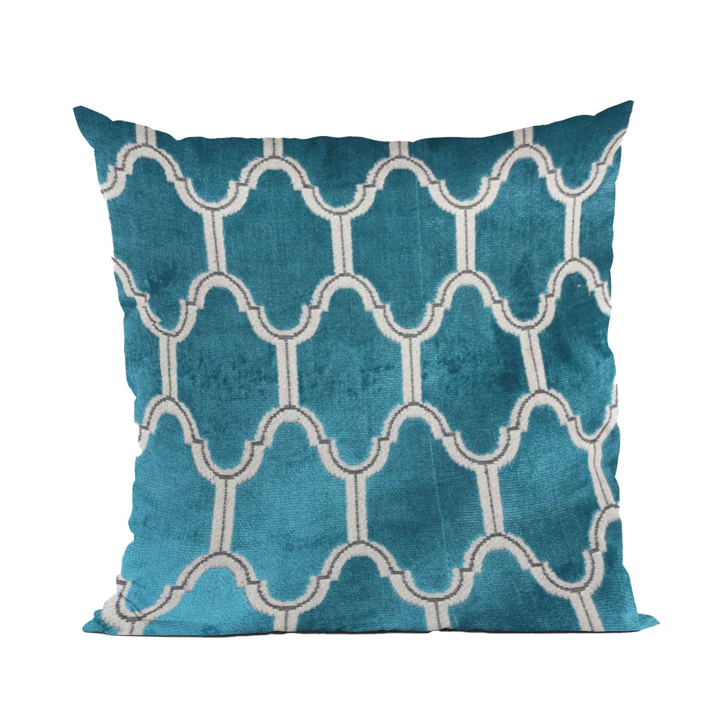 Plutus Teal Royal Arches Geometric Luxury Throw Pillow - Plutus Brands
