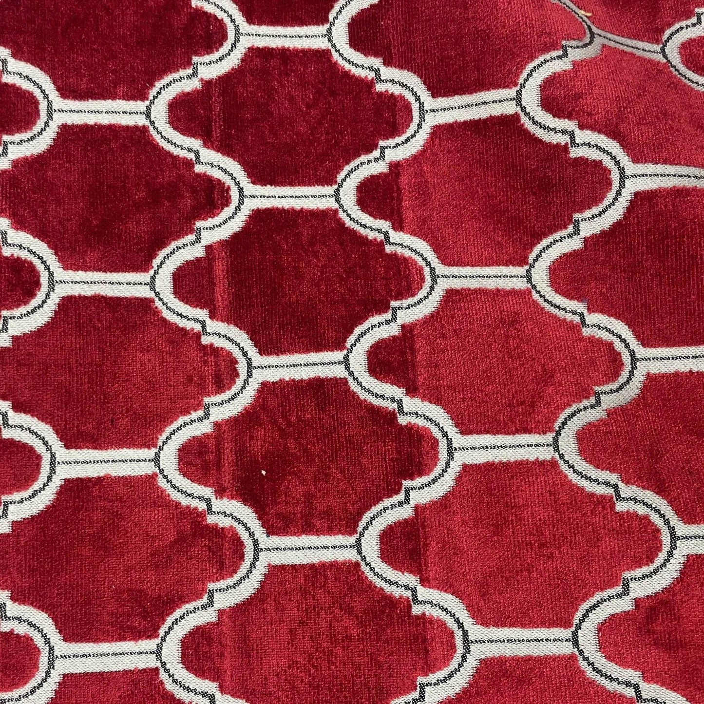 Plutus Red Royal Arches Geometric Luxury Throw Pillow - Plutus Brands