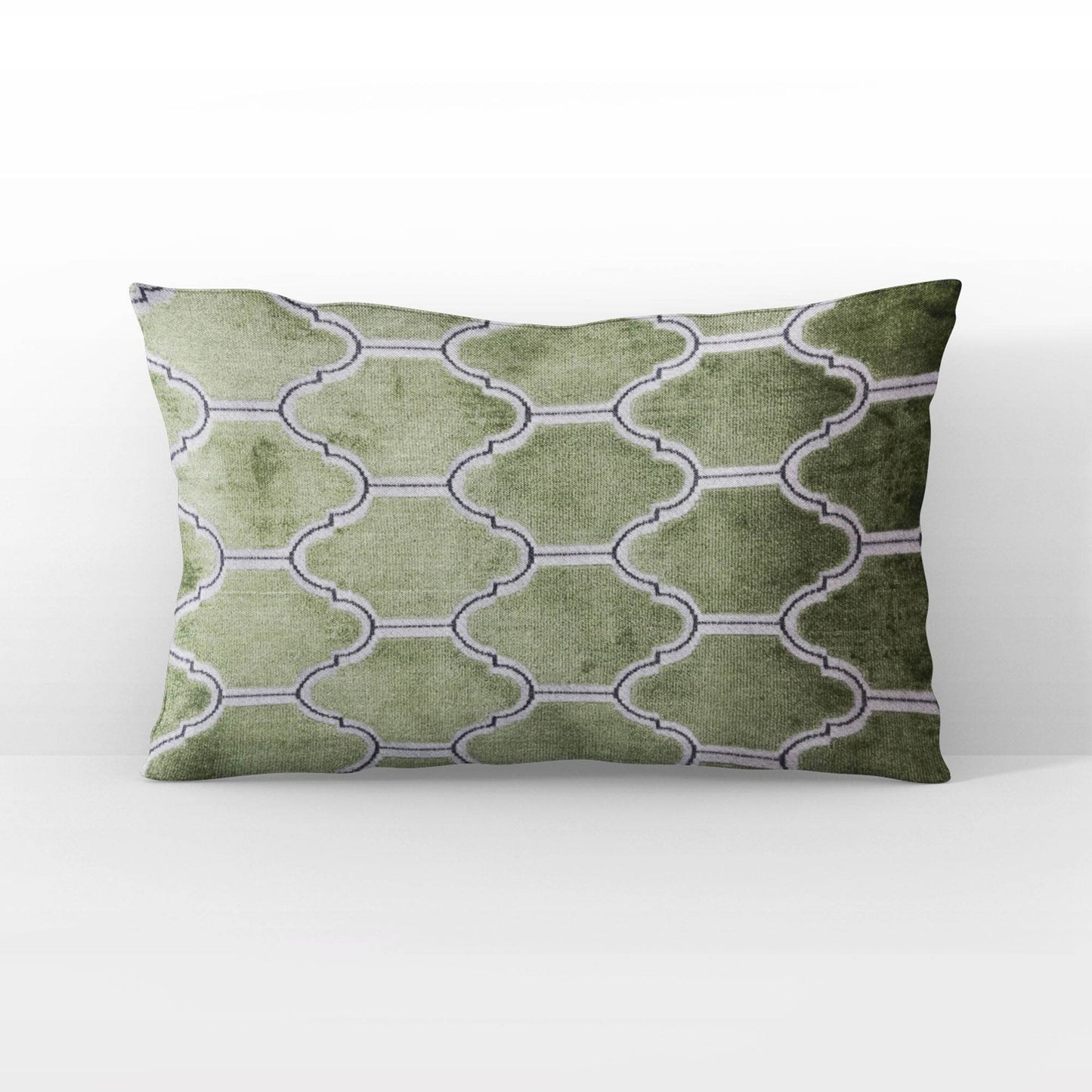 Plutus Green Royal Arches Geometric Luxury Throw Pillow - Plutus Brands