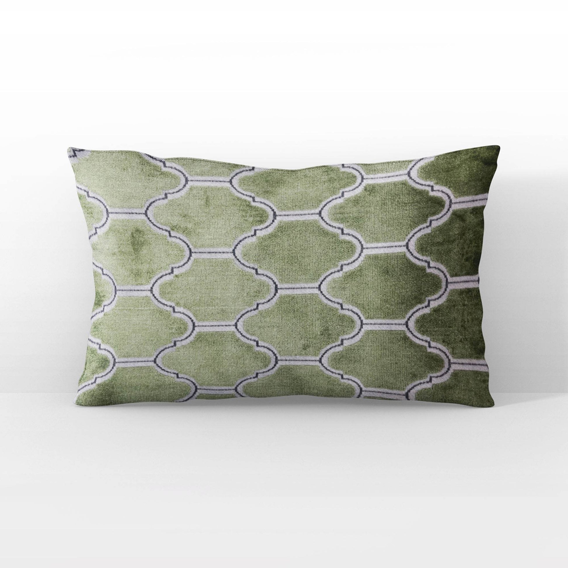 Plutus Green Royal Arches Geometric Luxury Throw Pillow - Plutus Brands