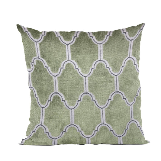 Plutus Green Royal Arches Geometric Luxury Throw Pillow - Plutus Brands