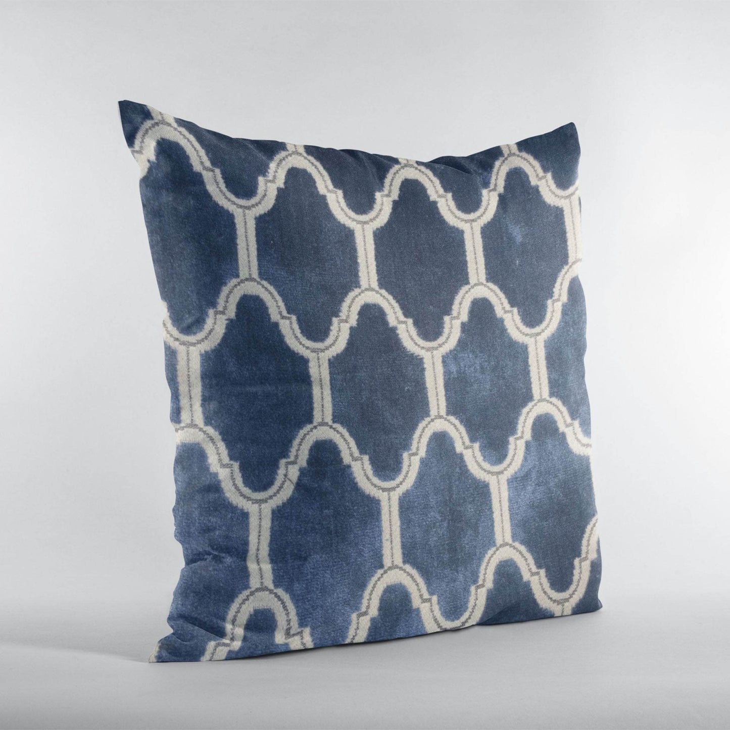 Plutus Navy Royal Arches Geometric Luxury Throw Pillow - Plutus Brands