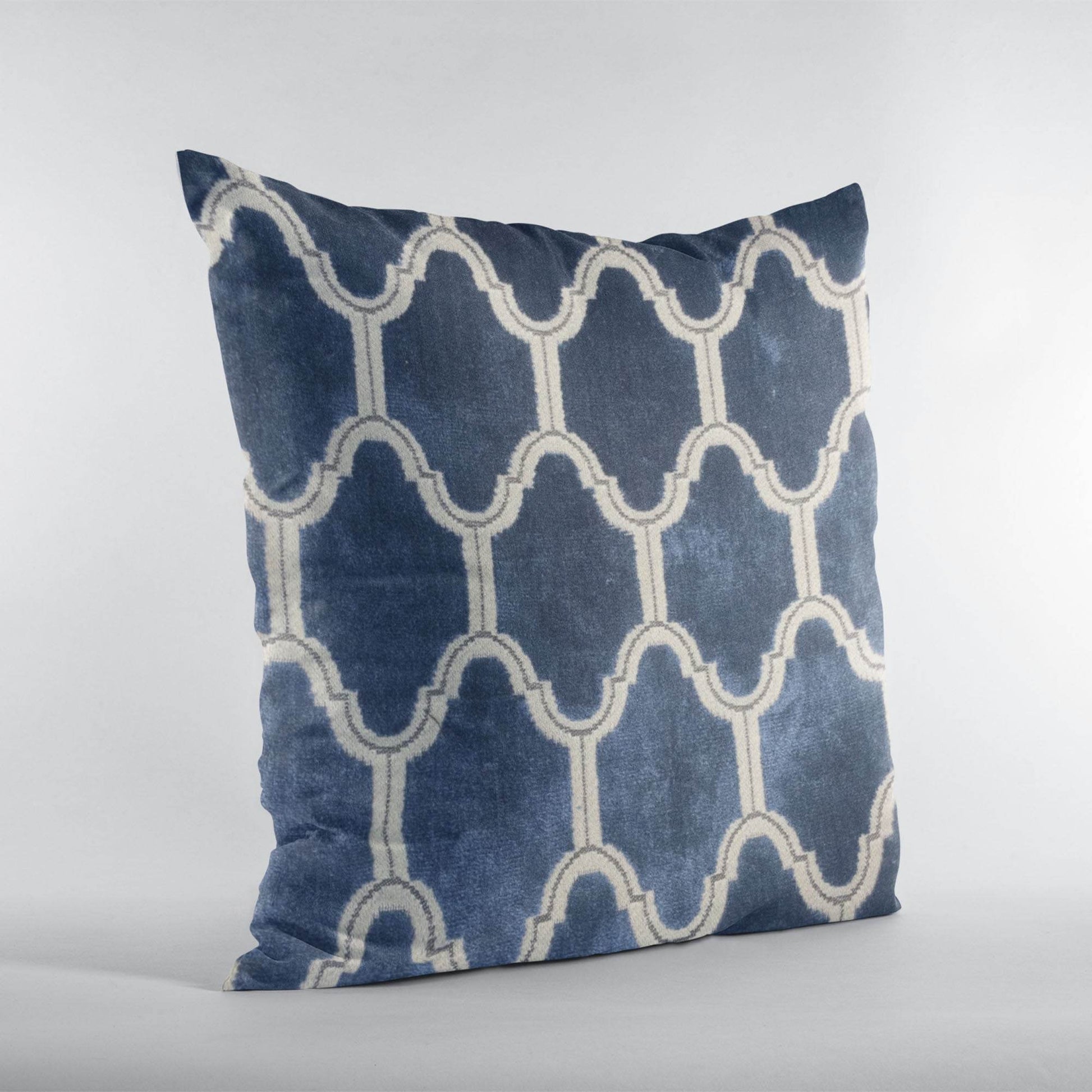 Plutus Navy Royal Arches Geometric Luxury Throw Pillow - Plutus Brands