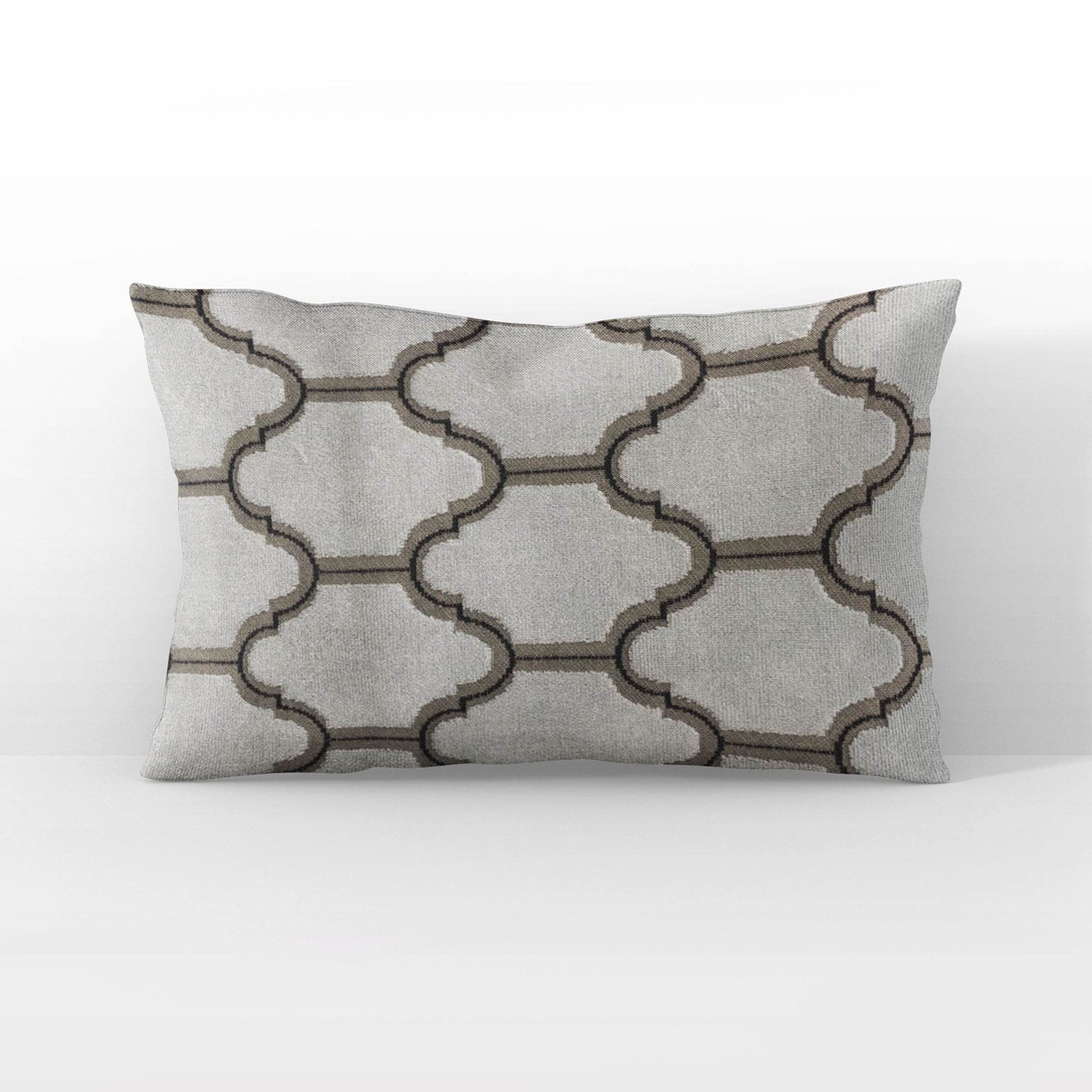 Plutus Ivory Royal Arches Geometric Luxury Throw Pillow - Plutus Brands