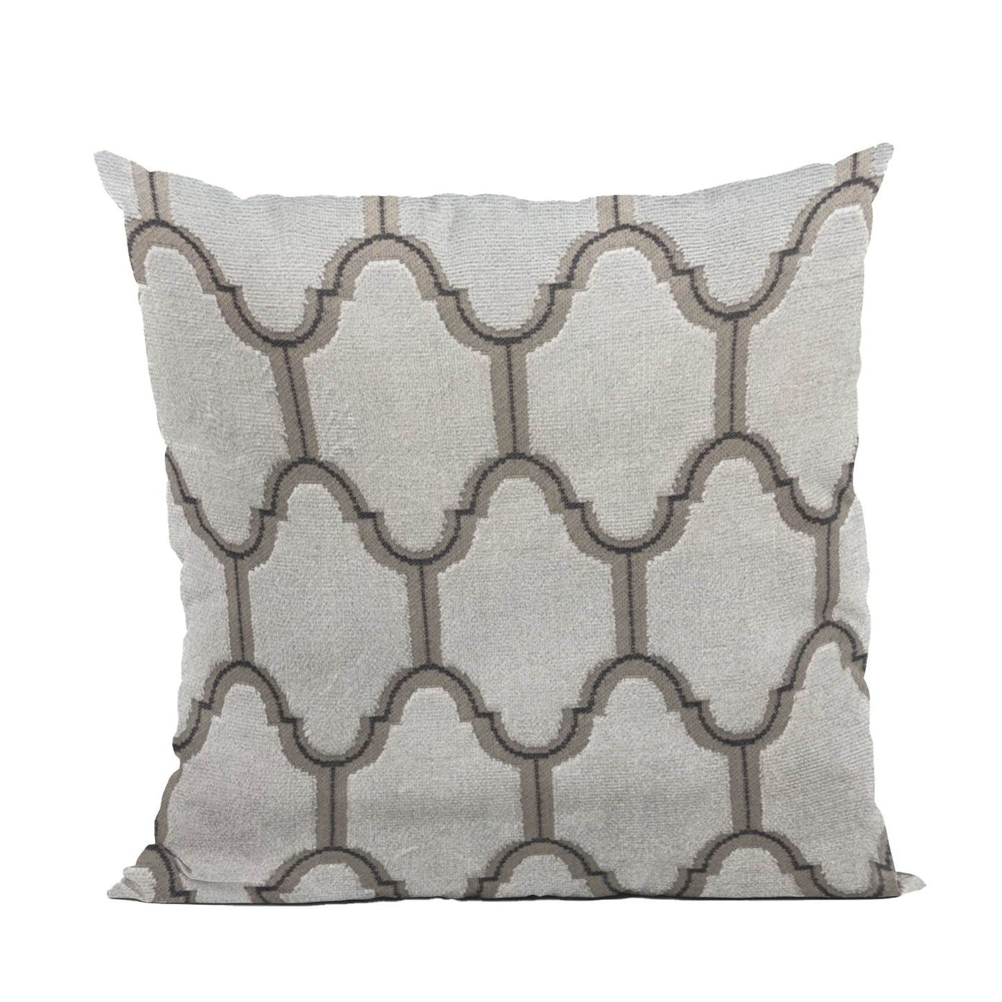 Plutus Ivory Royal Arches Geometric Luxury Throw Pillow - Plutus Brands