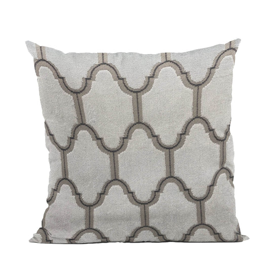 Plutus Ivory Royal Arches Geometric Luxury Throw Pillow - Plutus Brands