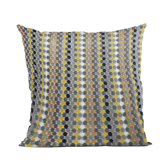 Plutus Grand Manor Stripe Gold Black Gray Velvet Luxury Throw Pillow - Plutus Brands