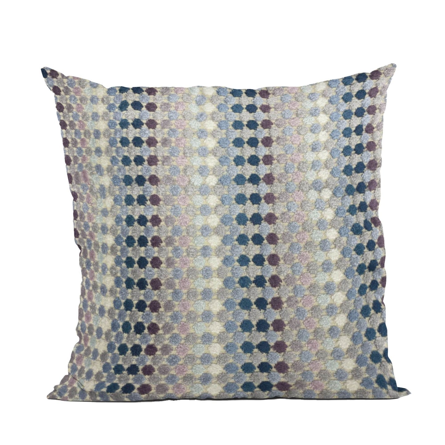Plutus Grand Manor Stripe Gray Blue Purple Velvet Luxury Throw Pillow - Plutus Brands