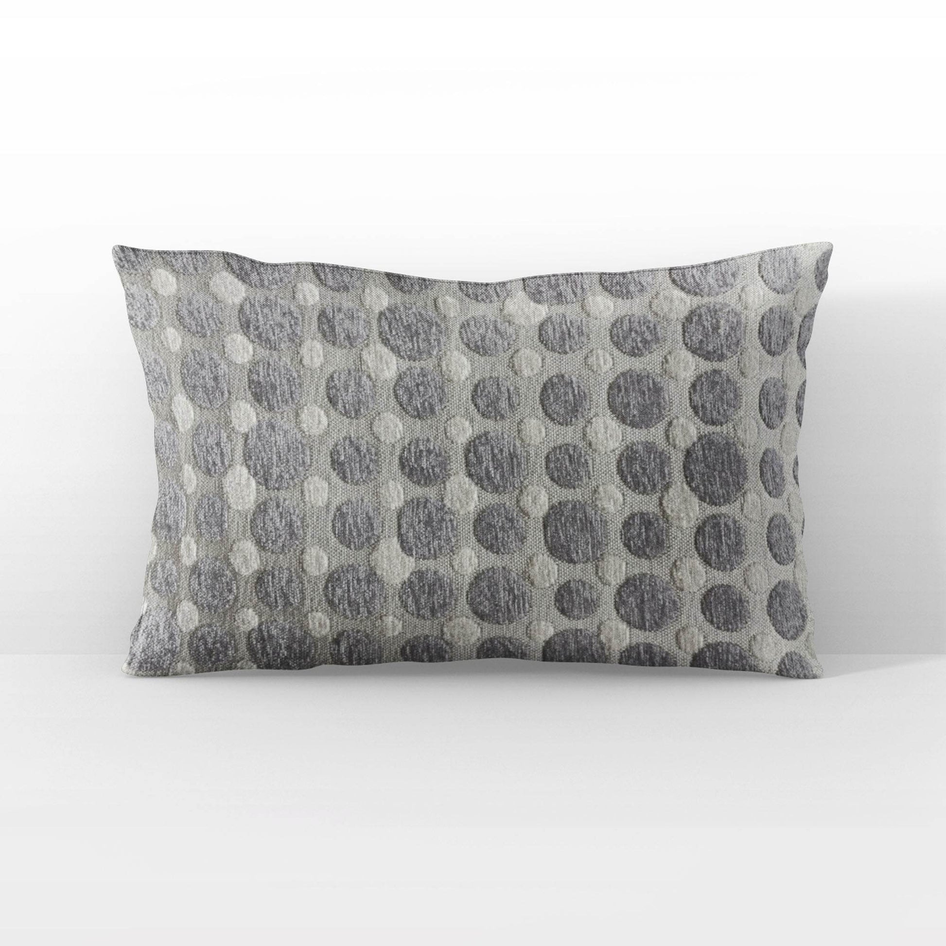 Plutus Majestic Orb Circle Gray Velvet Luxury Throw Pillow - Plutus Brands