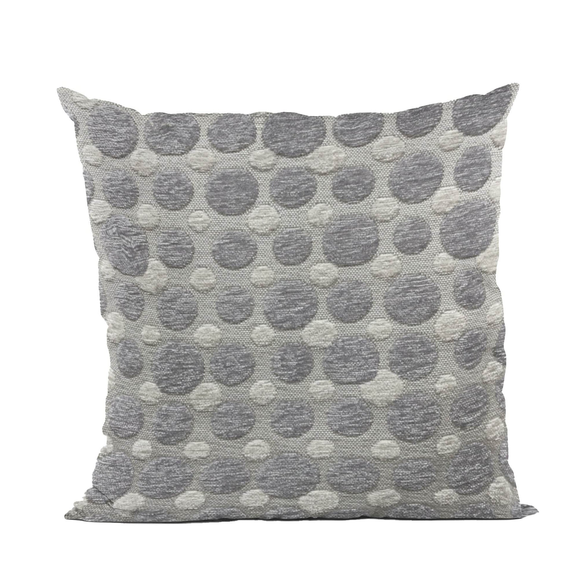 Plutus Majestic Orb Circle Gray Velvet Luxury Throw Pillow - Plutus Brands
