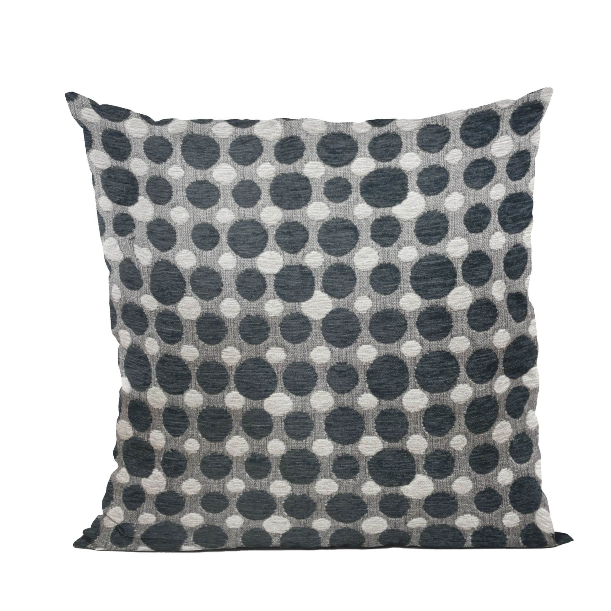Plutus Majestic Orb Circle Black White Velvet Luxury Throw Pillow - Plutus Brands