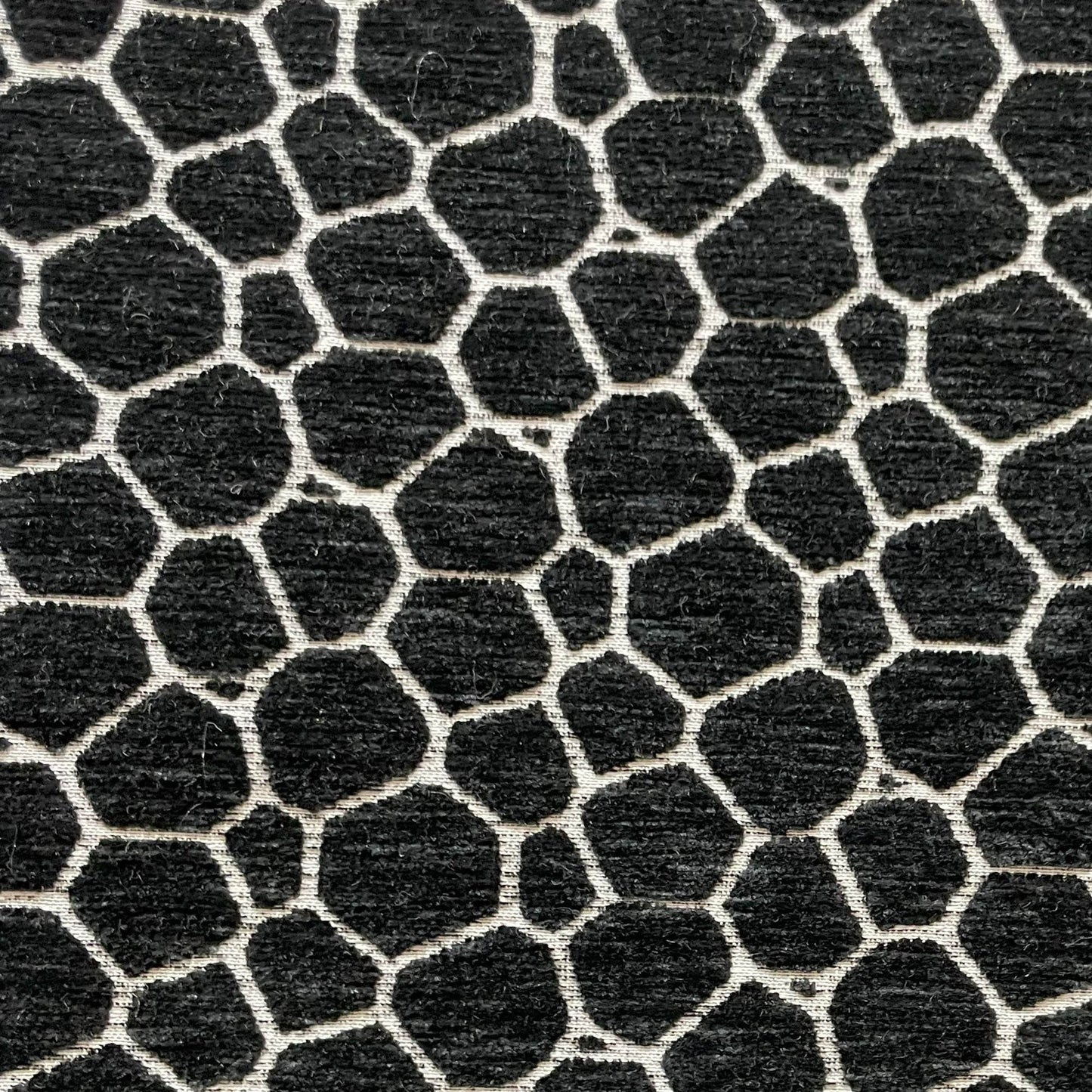 Plutus Opulence Hexagonal Geometric Black White Velvet Luxury Throw Pillow - Plutus Brands