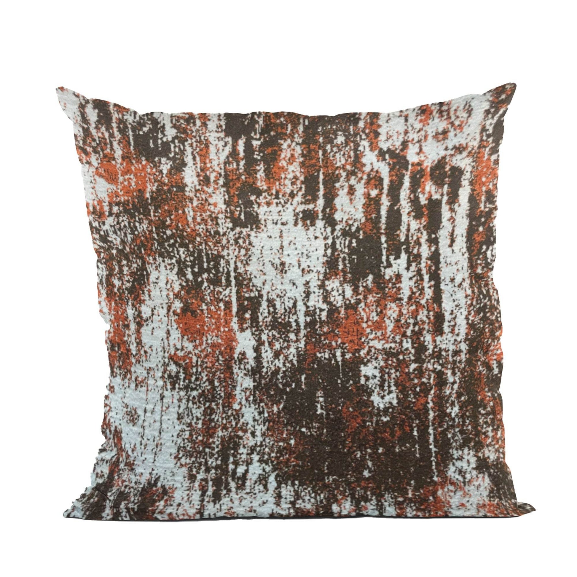 Plutus Weathered Texture iKat Red Black Gray Velvet Luxury Throw Pillow - Plutus Brands