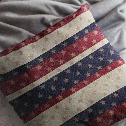 Plutus Stars and Stripes Handmade USA Flag Pillow - Plutus Brands
