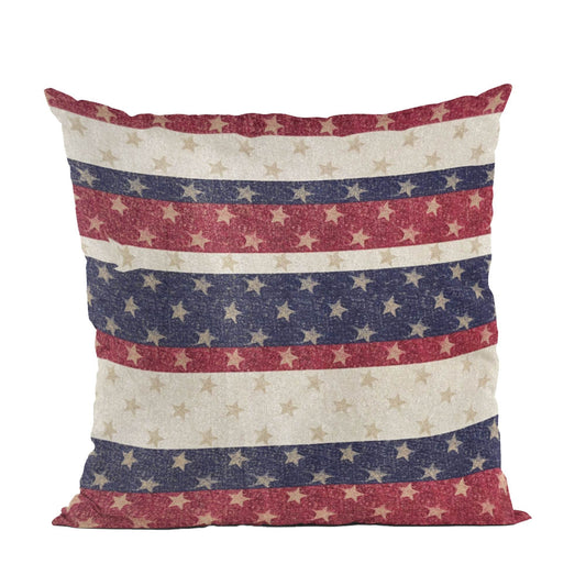 Plutus Stars and Stripes Handmade USA Flag Pillow - Plutus Brands