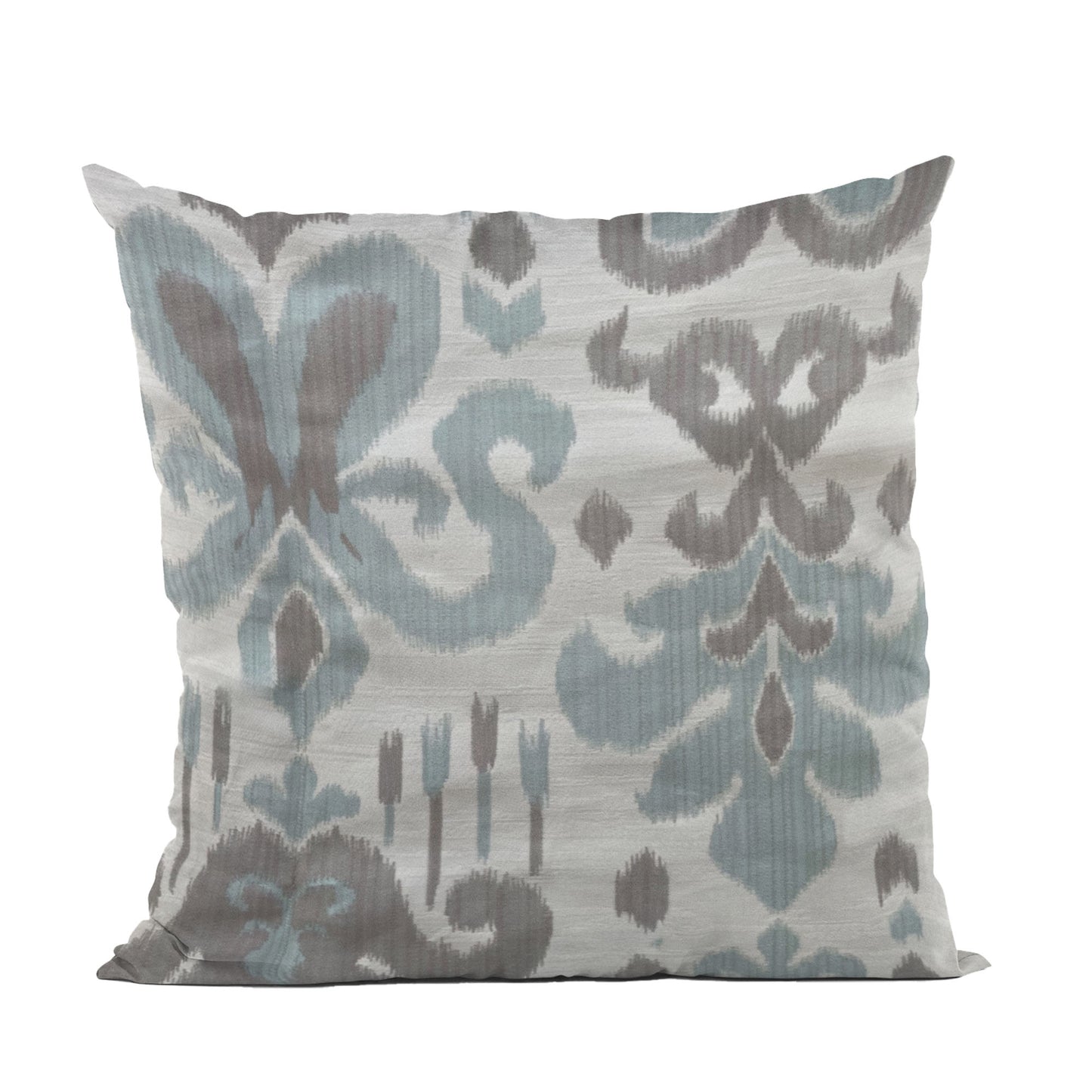 Paragon Brown, Blue and Beige Luxury Throw Pillow