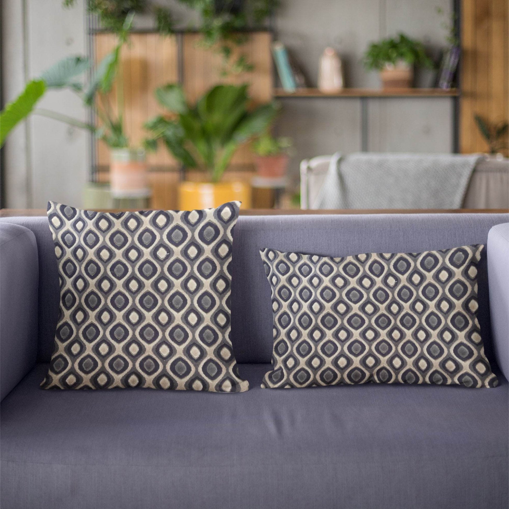 Clubhouse Orbit Brown, Beige and Blue Luxury Throw Pillow - Plutus Brands