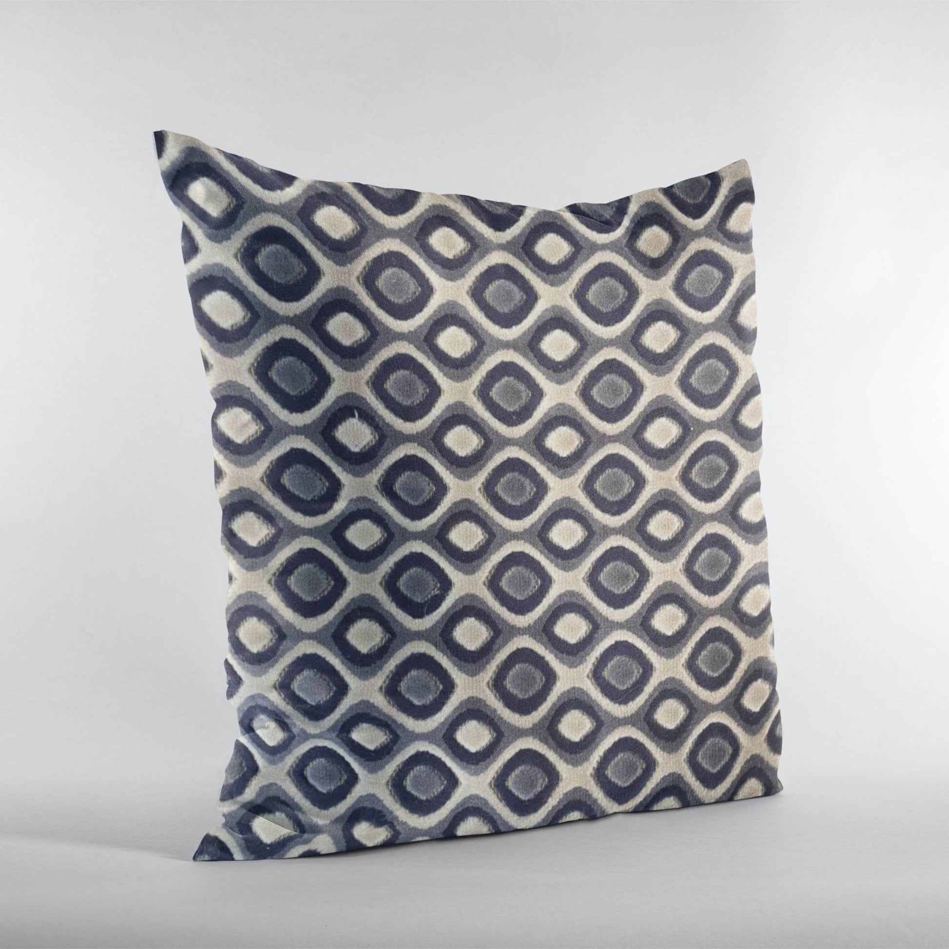 Clubhouse Orbit Brown, Beige and Blue Luxury Throw Pillow - Plutus Brands