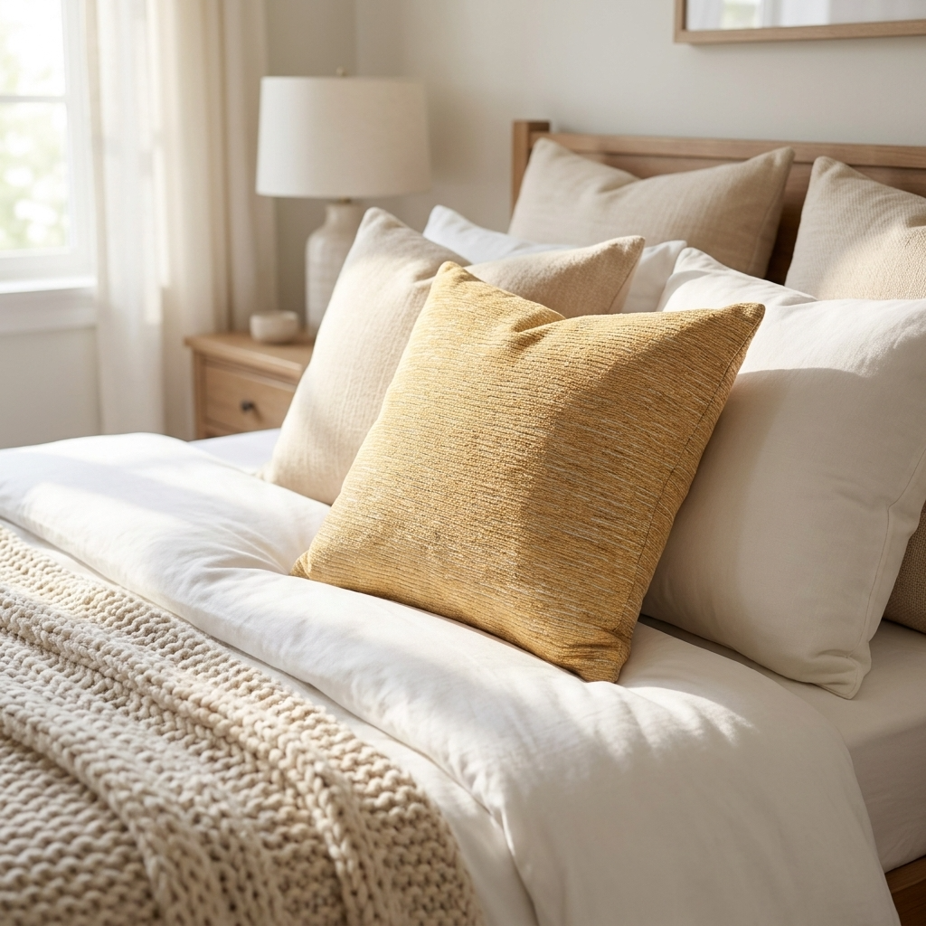 Ebony Russet Textured Luxury Throw Pillow
