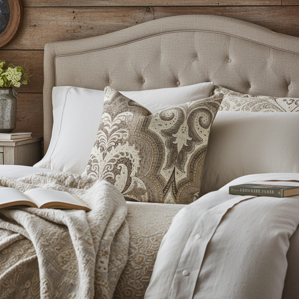 Tawny Isabella Damask Luxury Throw Pillow