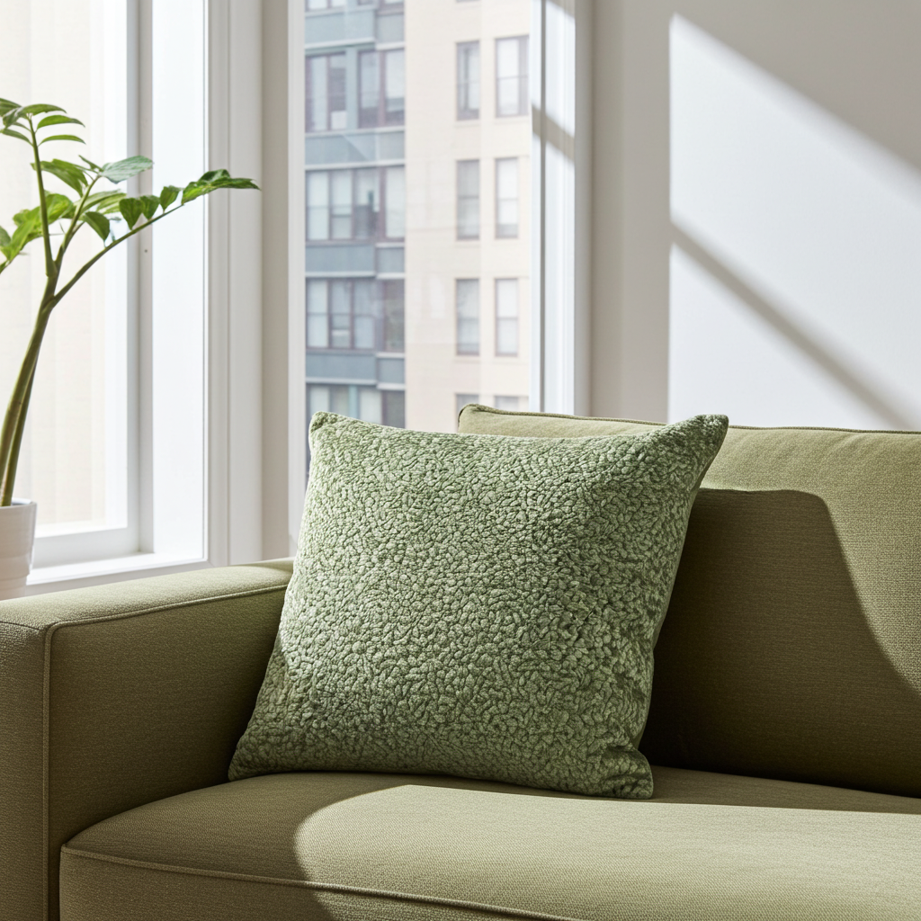 Mulberry Lasso Green Tones Luxury Throw Pillow