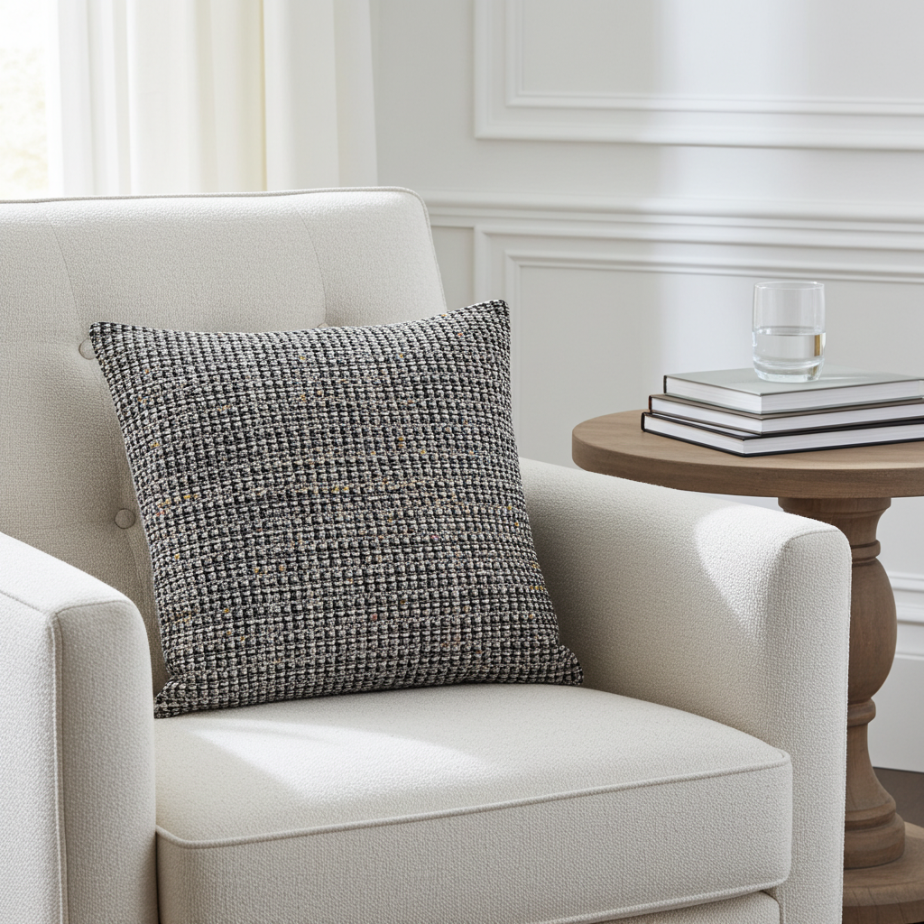 Poppy Chic Woven Luxury Throw Pillow in Multi Color