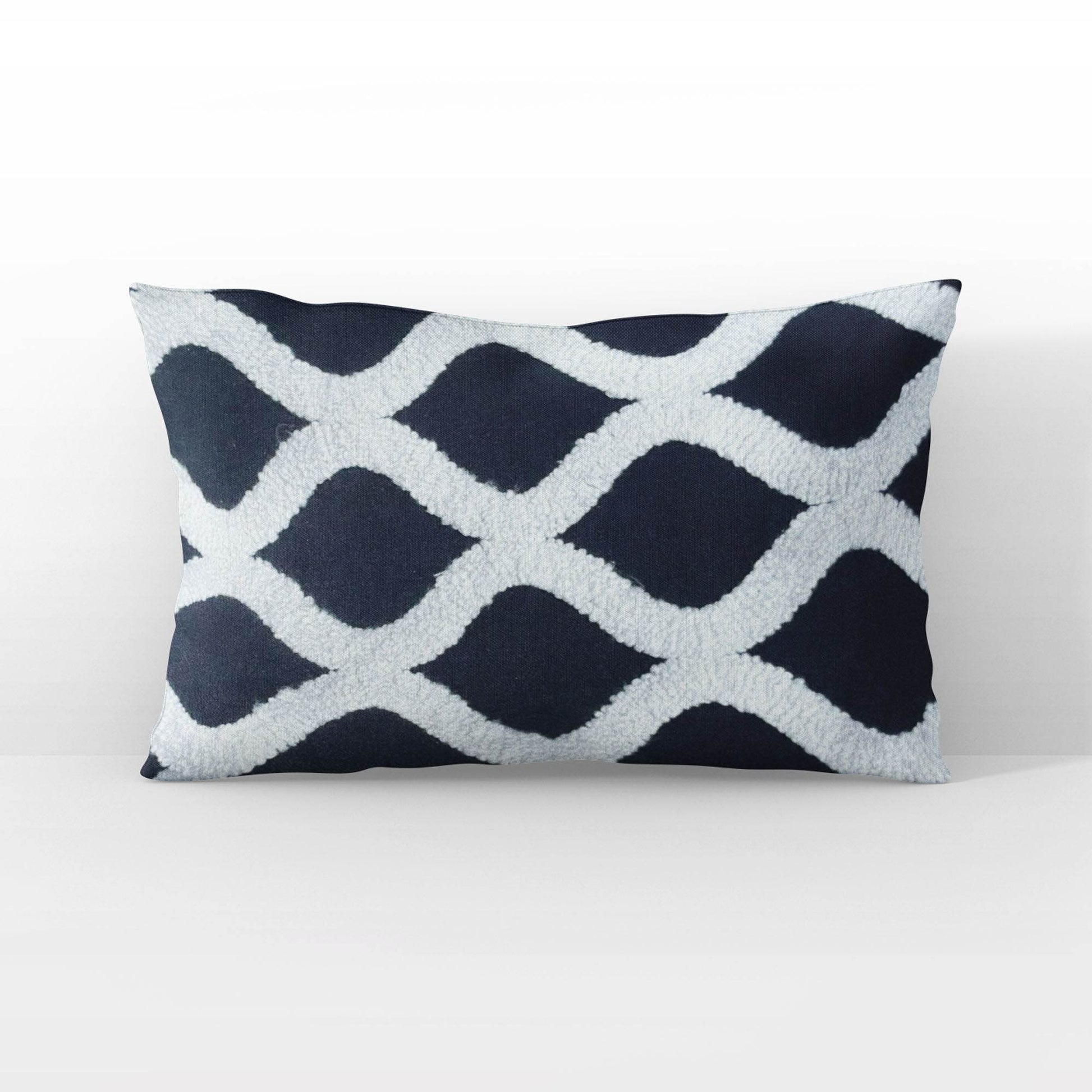 Dark Jewels Luxury Throw Pillow in Black and White - Plutus Brands