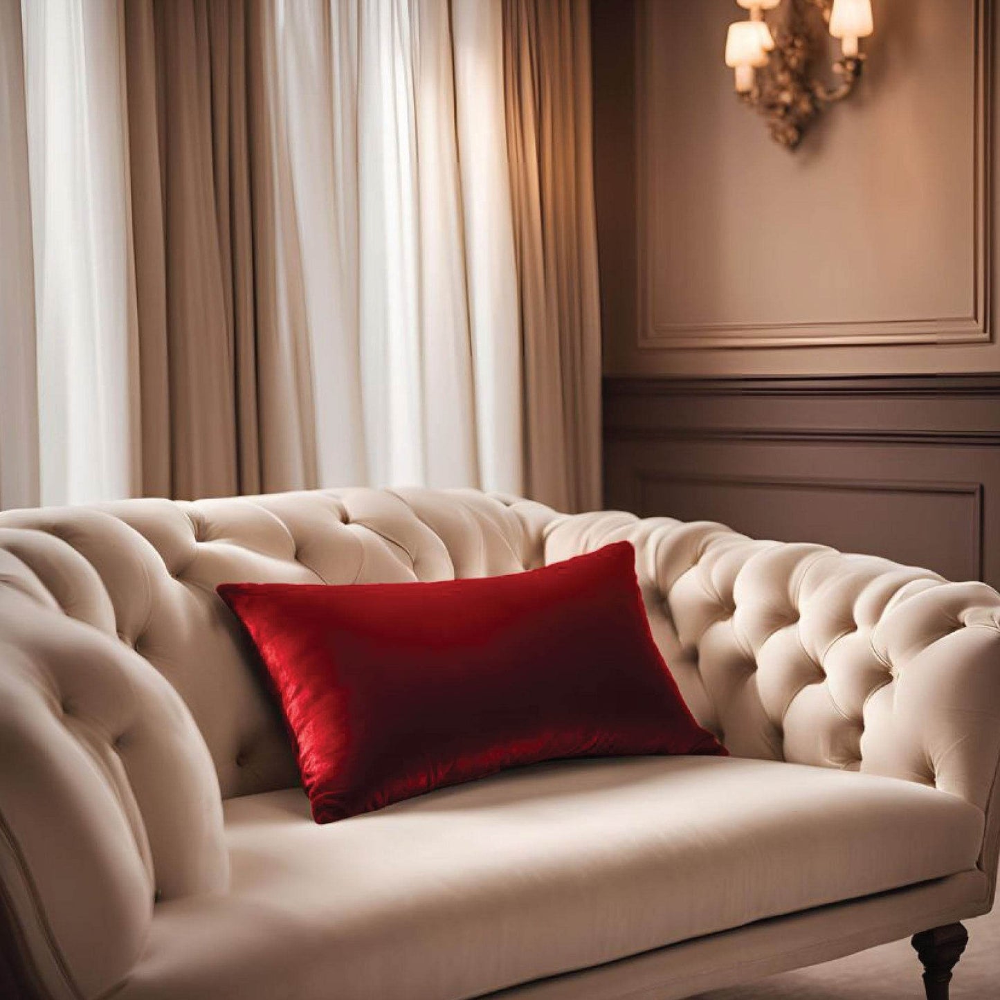 Amber Rose Luxury Throw Pillow in Red - Plutus Brands