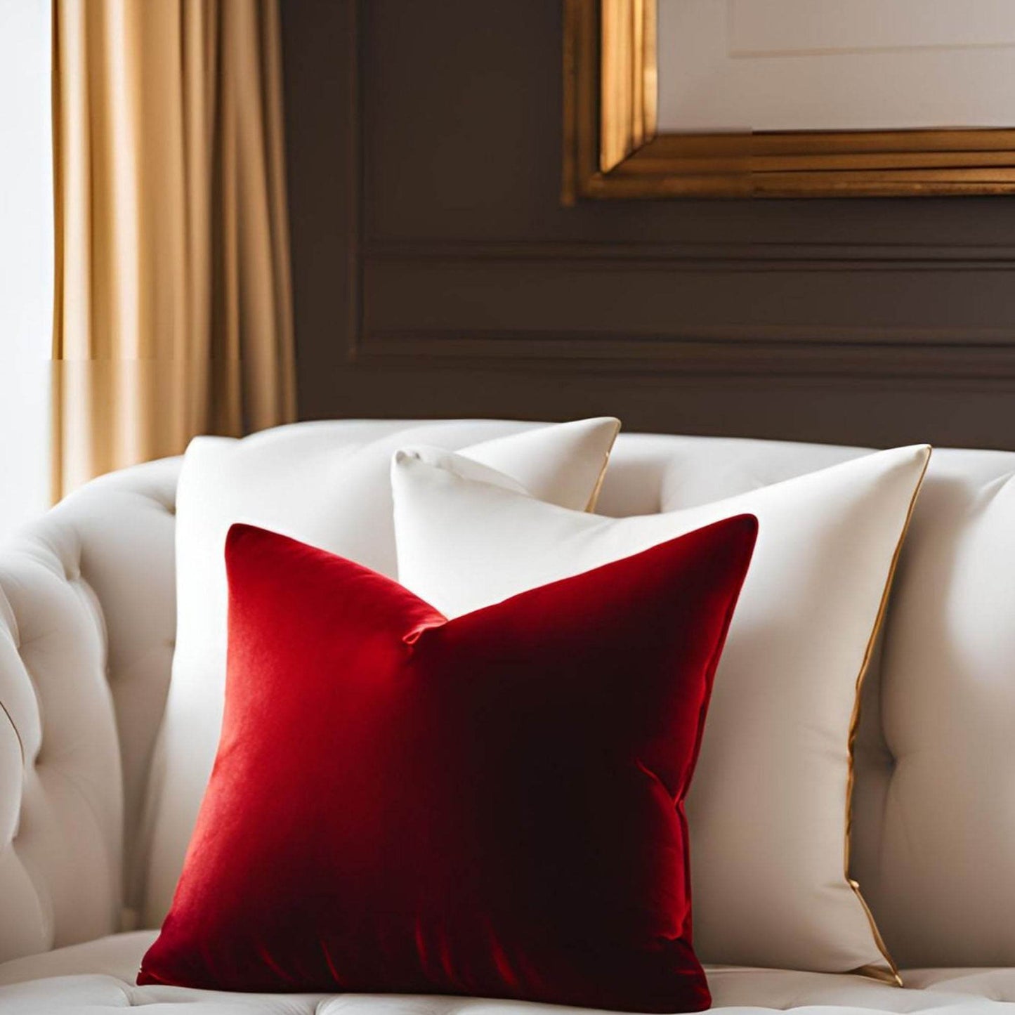 Amber Rose Luxury Throw Pillow in Red - Plutus Brands