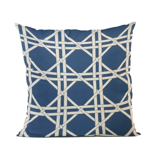 DaVinci Blue and White Luxury Throw Pillow - Plutus Brands