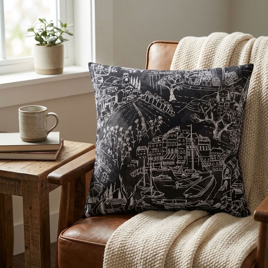 Love Script Black Luxury Throw Pillow