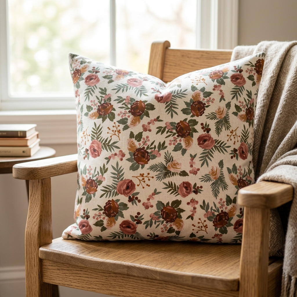 Garden Secrets Multicolor Luxury Throw Pillow