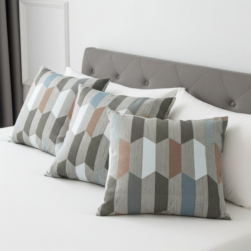 Gladstone Tiles Multicolor Luxury Throw Pillow