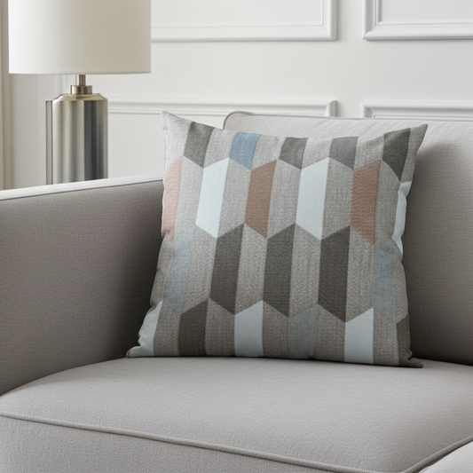 Gladstone Tiles Multicolor Luxury Throw Pillow