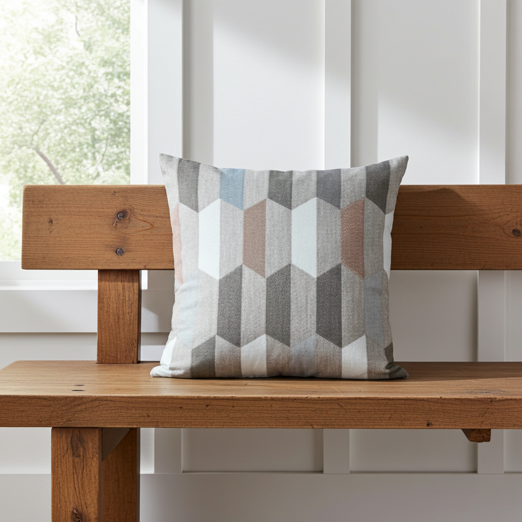 Gladstone Tiles Multicolor Luxury Throw Pillow