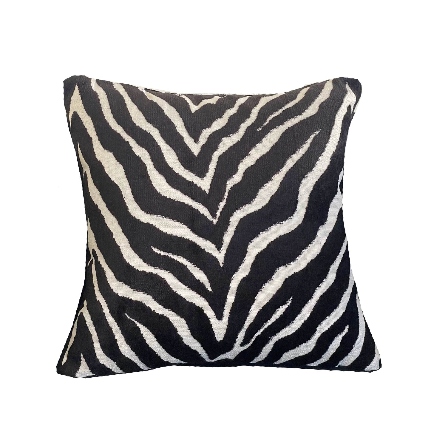 Black Zebra Black Animal Motif Luxury Throw Pillow - Plutus Brands