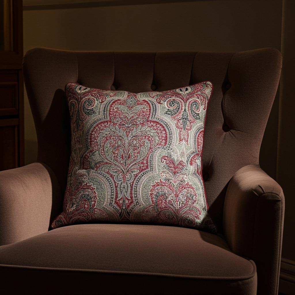 Parisian Vibes Purple Geometric Luxury Outdoor/Indoor Throw Pillow
