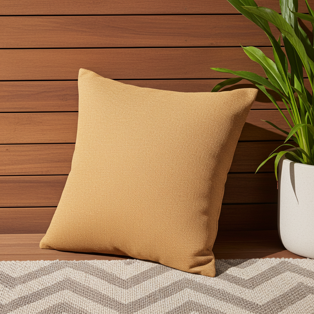 Burnt Sienna Brown Solid Luxury Outdoor/Indoor Throw Pillow