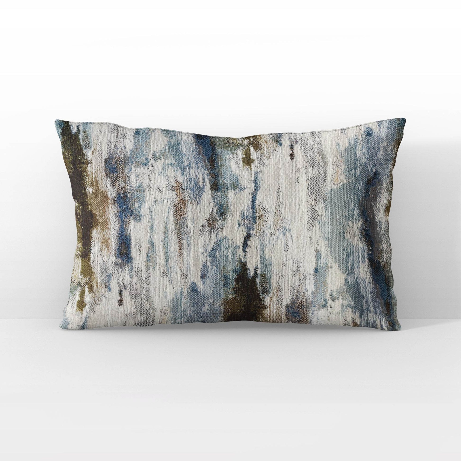 Skyline Breeze Blue Chevron Luxury Outdoor/Indoor Throw Pillow - Plutus Brands