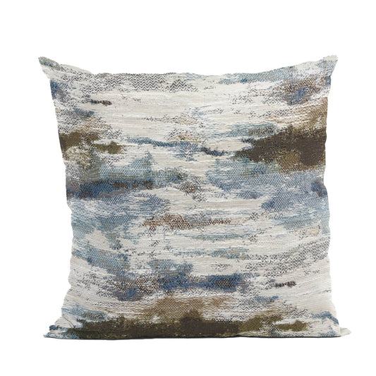 Skyline Breeze Blue Chevron Luxury Outdoor/Indoor Throw Pillow - Plutus Brands