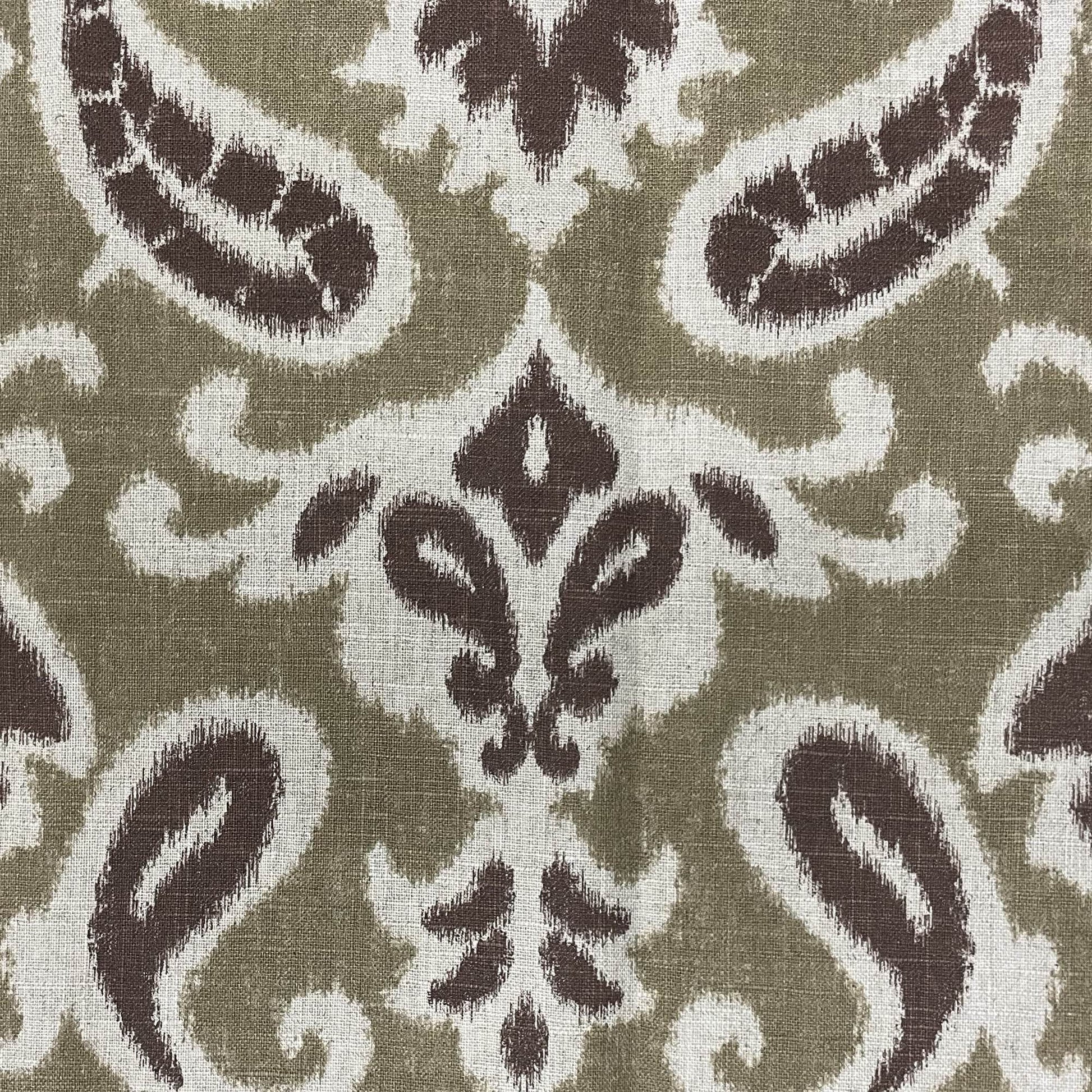 Shoshone Valley Brown Ikat Luxury Outdoor/Indoor Throw Pillow - Plutus Brands