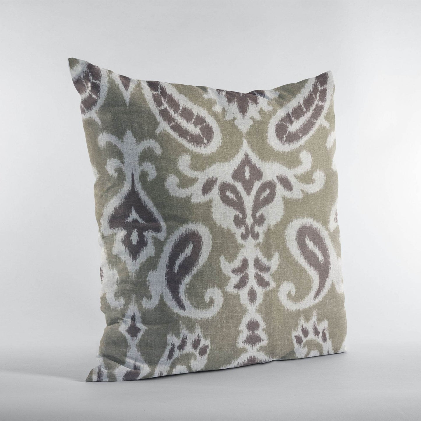 Shoshone Valley Brown Ikat Luxury Outdoor/Indoor Throw Pillow - Plutus Brands